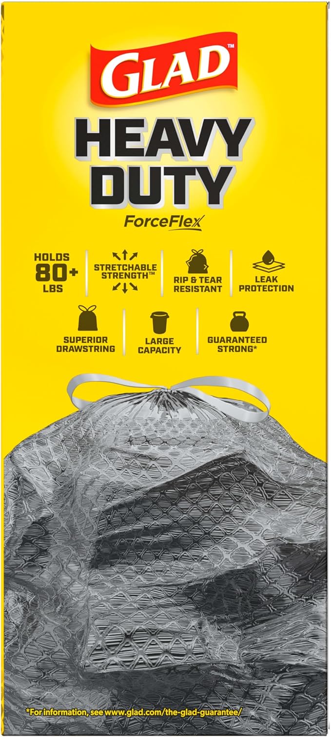 Glad Large 30 Gallon Trash Bags, Clorox Mountain Air Heavy Duty Garbage Bags - Image 13