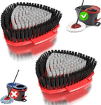 2 Pack Upgraded Spin Mop Replacement Scrub Brush Heads Compatible by SuperAbound