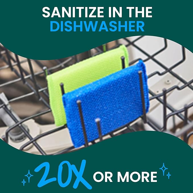 Scotch-Brite Blooms Dobie Scrubbing Pad, Non-Scratch Kitchen Sponge - Image 7
