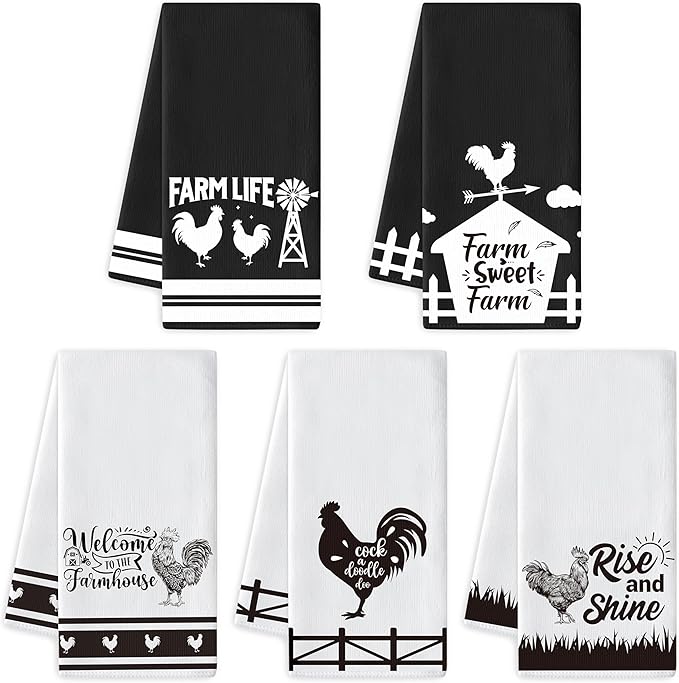 R HORSE Funny Chickens Kitchen Dish Towe by RHORSE