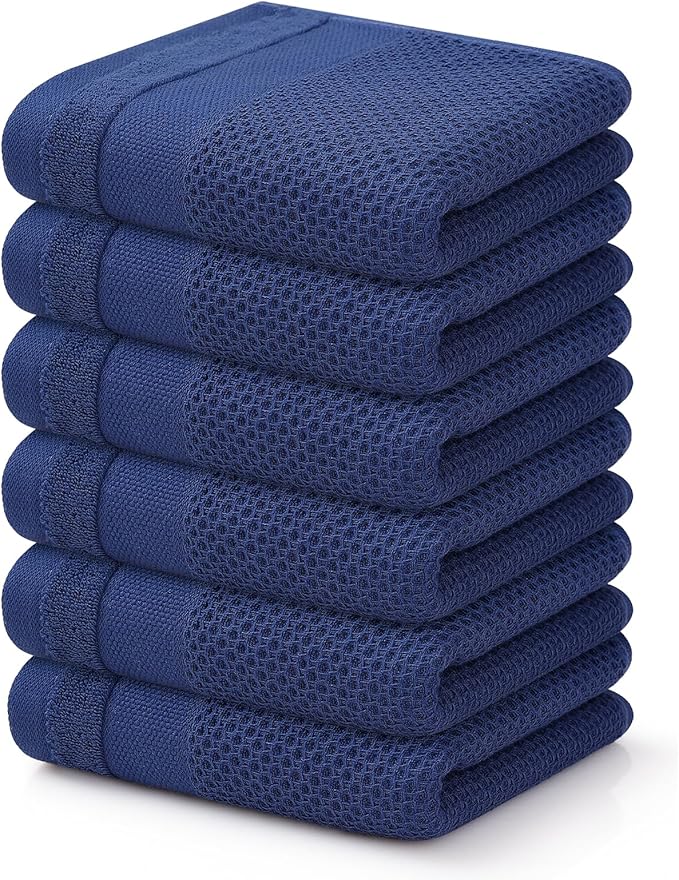 Homaxy 100% Cotton Waffle Weave Kitchen Towels, 13 x 28 Inches Super Absorbent by Homaxy