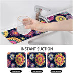 Bimkole 2 PCS Faucet Absorbent Mat, Kitchen Faucet Sink Splash Guard Wraparound - Image 4