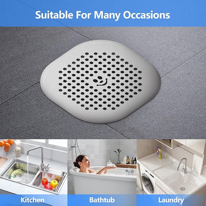 6 Pack Hair Stopper for Shower Drain Shower Drain Hair Catcher, Hair Trap for - Image 6