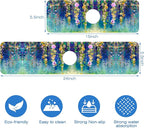 Abstract Watercolor Floral Kitchen Sink Splash Guard Mat Absorbent Fast Drying - Image 3