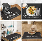 Absorbent Coffee Mat, Fashion Dish Drying Mat - Image 5
