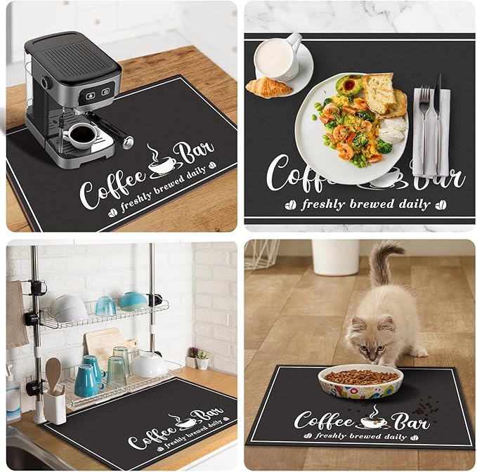 Absorbent Coffee Mat, Fashion Dish Drying Mat - Image 6