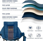 Oversized Rocking Camping Chair with Headrest & Cup Holder - 400lbs Capacity, 600D Oxford Fabric, Easy Fold Portable Outdoor Rocker Chair for Camping, Backyard, Beach, Blue - Image 4