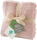SKL Home CloudSoft 100% Cotton Luxury 4-Piece Washcloth Set, 520 GSM, Ultra by SKLHomebySaturdayKnightLtd