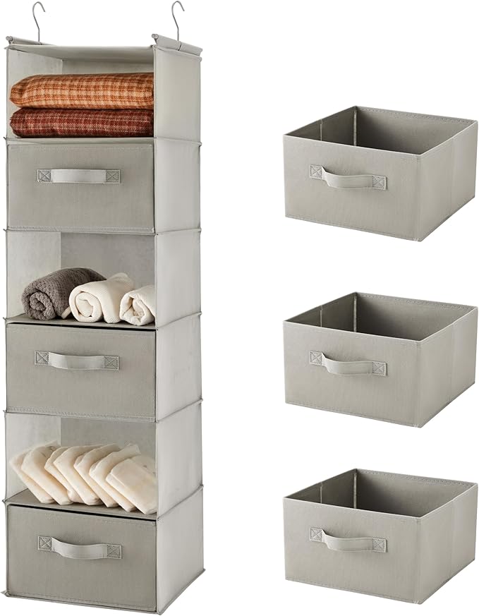 MAX Houser 6 Tier Shelf Hanging Closet Organizer, Closet Hanging Shelf by MAXHouser