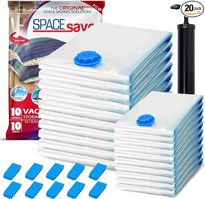 20 Pack Variety Vacuum Storage Bags by Spacesaver