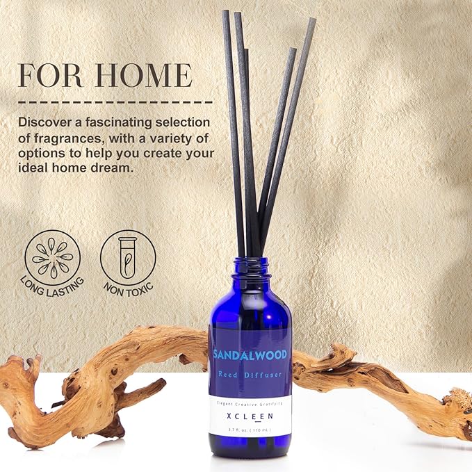 Reed Diffuser Set with Sticks, Sandalwood Scented Oil Diffuser - Image 5