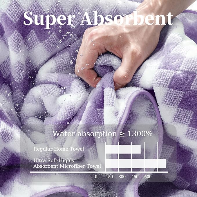 4 Piece Extra Large Bath Towel Set Oversized Bath Sheet 35"x70" Bathroom Towel - Image 7