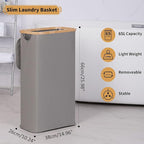 65L Slim Laundry Hamper, Narrow Laundry Basket - Image 2
