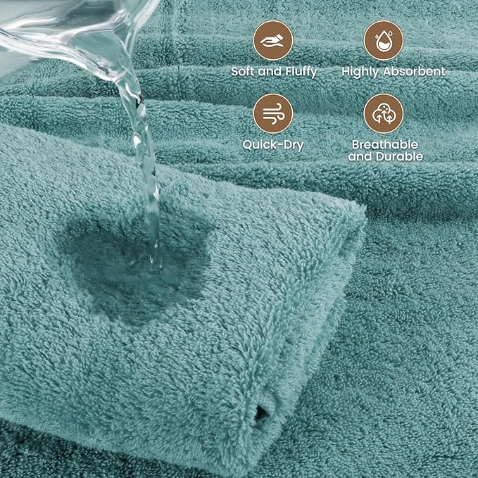 SEMAXE 4-Pack Luxury Bath Towels - Image 5