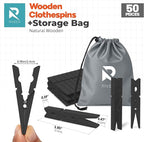 RIVEDA 50pcs Colored Wooden Clothes Pins, Clothespins - Image 2