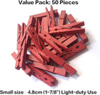 LWR CRAFTS Wooden Small Clothespins 1-7/8" 4.8cm 50 Pieces Per Pack - Image 3