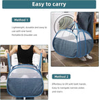 Durable Collapsible Laundry Basket, 90L Clothes Hampers - Image 6