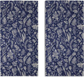 Blue Spring Floral Hand Towels for Bathroom Set of 2 Flower Leaves Vintage by Aytipun