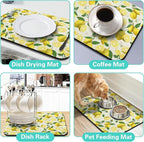 Dish Drying Mat for Kitchen Counter Matt, Super Absorbent Non-slip Rubber Backed - Image 6