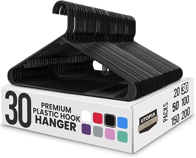 Utopia Home Plastic Hangers 30 Pack by UTOPIAHOME