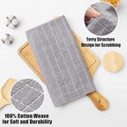 Homaxy 100% Cotton Terry Kitchen Dish Cloths, Ultra Soft and Absorbent Dish - Image 2