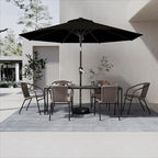 AreShark 9 FT Patio Umbrella for Outdoor, Outdoor Umbrella with Push Button Tilt and Crank, Outdoor Patio Umbrellas with 8 Sturdy Ribs for Market, Garden, Deck, Backyard, Pool (Classic Black) - Image 6