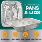 Aluminum Pans With Lids 9x13 Aluminum Foil Pans Trays With Lids - Image 3