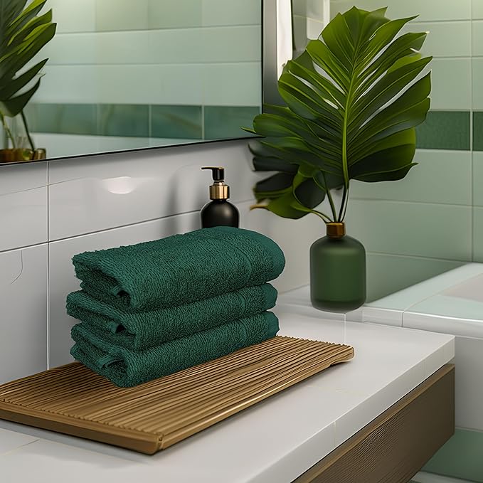 Tens Towels Pack of 12 Washcloths, 12 x 12 Inches, Lighter Weight, Quick to Dry - Image 3