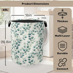 Sage Green Plant Large Clothes Hamper Bag - Image 2