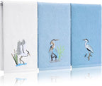 3 Pack Heron Coastal Hand Towels by Hahafelt