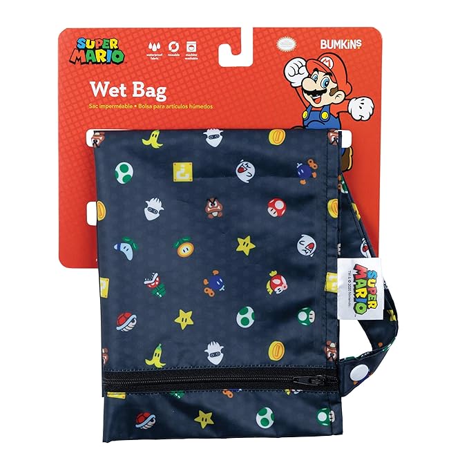 Bumkins Waterproof Wet Bag for Baby, Swim Suit, Cloth Diapers, Pump Parts - Image 6
