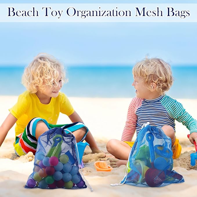 Frienda 6 Pieces Mesh Stuff Sack, 11 x 15 Inch Durable Nylon Drawstring Laundry - Image 4