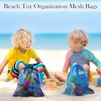 Frienda 6 Pieces Mesh Stuff Sack, 11 x 15 Inch Durable Nylon Drawstring Laundry - Image 4