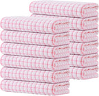 Kitinjoy Cotton 12 Pack Terry Kitchen Towels, 16 x 25 Inches Super Soft and by Kitinjoy
