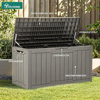 YITAHOME 80 Gallon Outdoor Storage Box, Large Waterproof Resin Deck Box, Indoor Outdoor Lockable Storage Container for Patio, Garden, Cushions, Tools, Equipment (Taupe) - Image 3