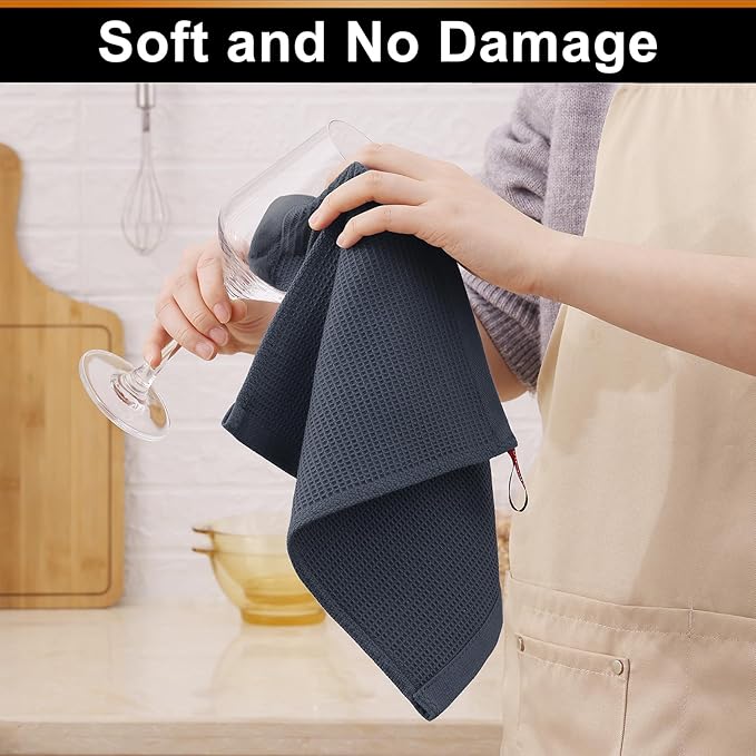 Homaxy 100% Cotton Waffle Weave Dish Cloths - Image 6