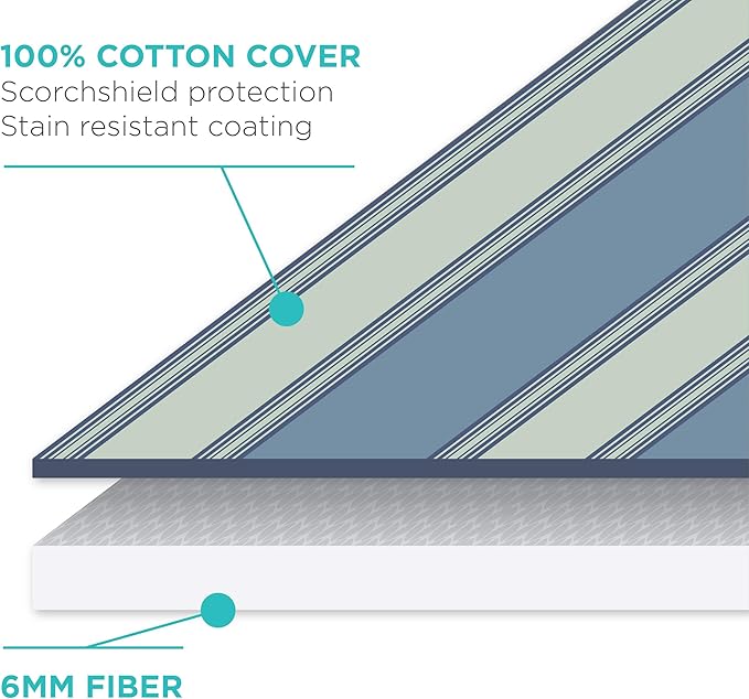 HOMZ Premium Standard Width Ironing Board Cover and Pad - Image 5