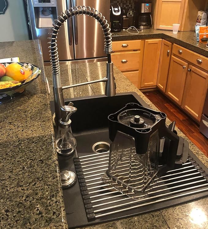 Ahyuan Roll up Dish Drying Rack Over The Sink Kitchen Roll up Sink Drying Rack - Image 5