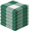 Homaxy 100% Cotton Waffle Weave Check Plaid Dish Cloths, 12 x 12 Inches by Homaxy