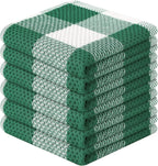 Homaxy 100% Cotton Waffle Weave Check Plaid Dish Cloths, 12 x 12 Inches by Homaxy