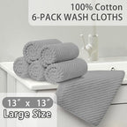 VOOVA & MOVAS Grey Washcloths 6PC - Image 3