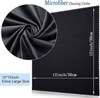 Frienda 12 Pack Large Microfiber Glass Cleaning Cloths 12 x 12 Inch Oversized - Image 2