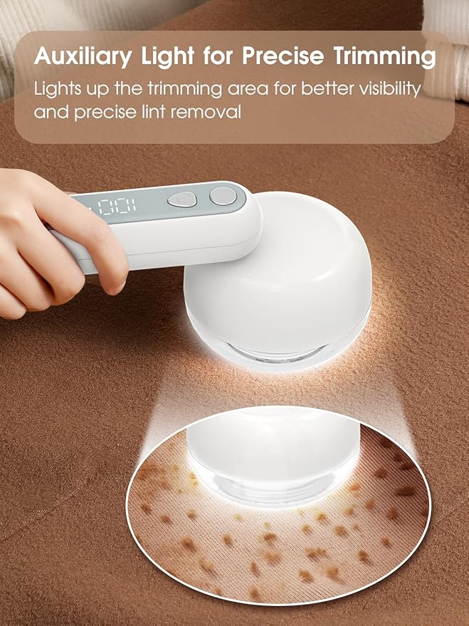 COPPA Lint Remover, LR-01 Remove Fuzz Lint USB-C Rechargeable 6 Blades & 3 - Image 4