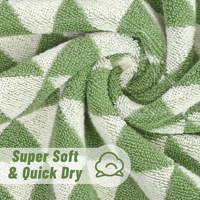 Jacquotha Hand Towels Green, 4-Piece Cotton Terry Kitchen Towels, Bathroom - Image 7