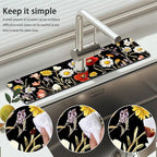 Bimkole 2 PCS Faucet Absorbent Mat, Kitchen Faucet Sink Splash Guard Wraparound - Image 5