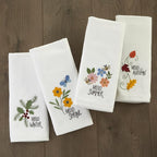 SKL Home Hello Spring Flowers 100% Cotton 3D Embroidered 2pc Hand Towel Set - Image 5