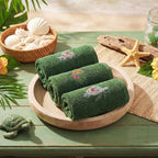 3 Pack Hibiscus Sea Turtle Beach Hand Towels - Image 2
