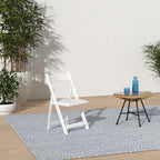 Simplex Furniture Modern White Resin Foldable Chair - 24 Pack, Stackable, Lightweight, Indoor/Outdoor, Rental Grade - Folding Chairs with Padded Seats - Image 2