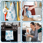 Boyiee Set of 6 Beach Kitchen Towels Coastal Ocean Dish Towels Sea Nautical Tea - Image 5