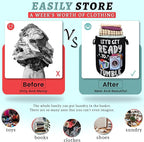 Let's Get Ready to Tumble Laundry Hamper Funny Text Laundry Basket - Image 3